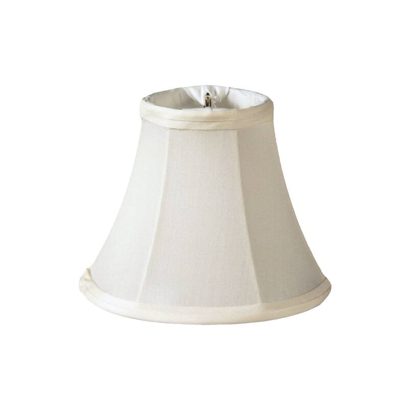5" Ivory Set of 6 Slanted Chandelier Pongee Silk Lampshades 5"x5"x5